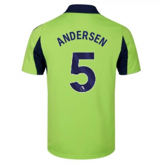 Fulham Joachim Andersen #5 Maglia Gara Trasferta Repliche 2025-26 Maniche Corte